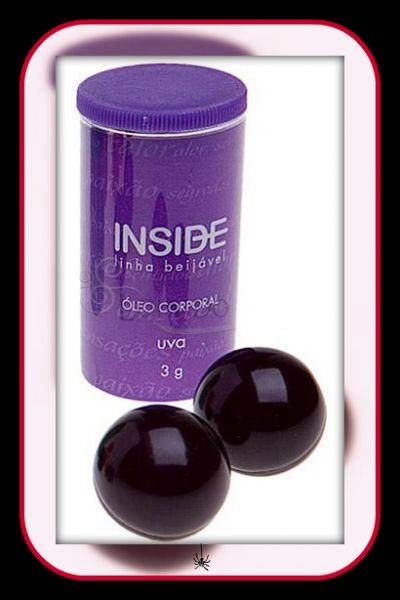 Bolinhas Aromáticas de Óleo Corporal Beijável Inside uva